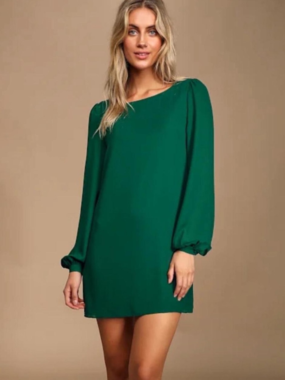 Lulu's Emerald Green Mini Shift Dress